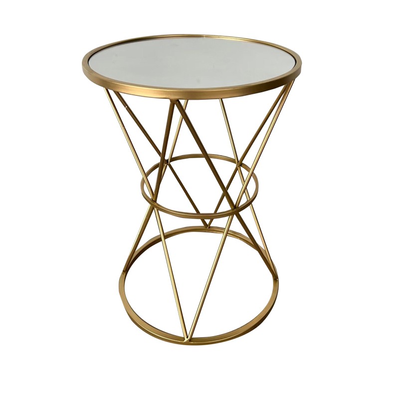 Table basse  métal doré 40x40x56 cm