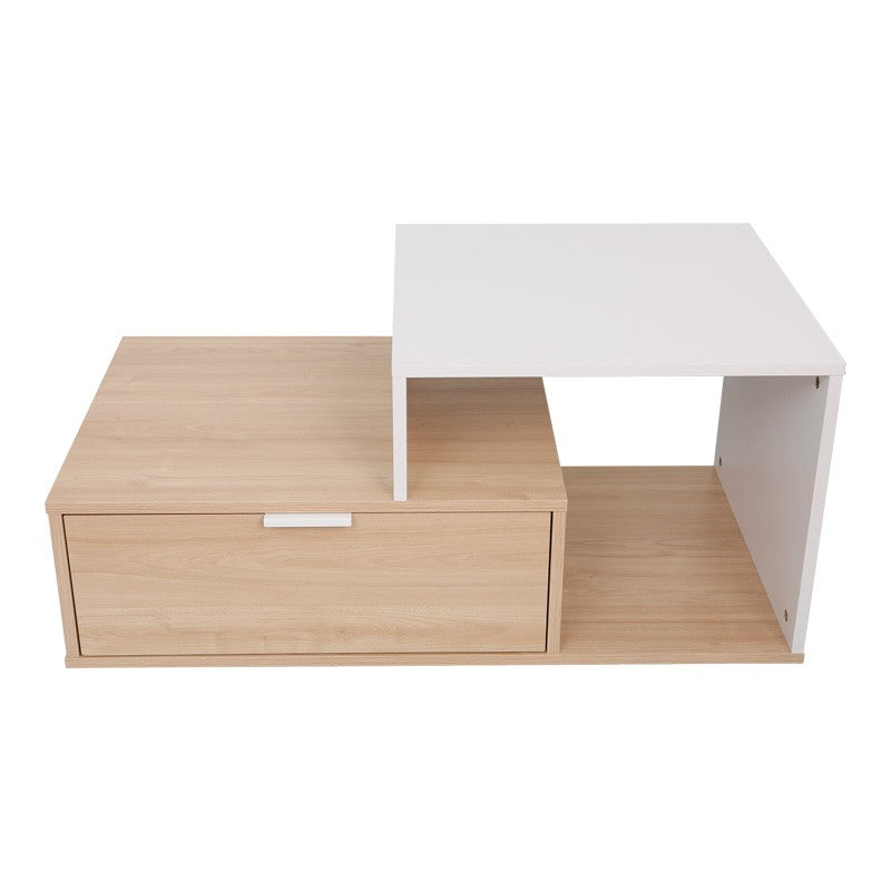 Table basse Vople blanche naturel 90x50x40 cm