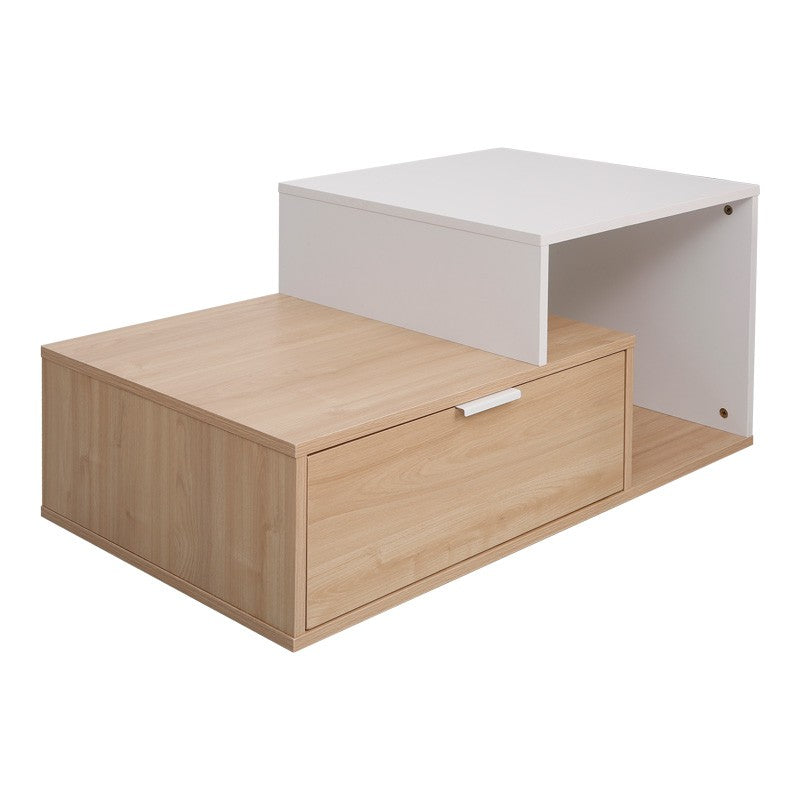 Table basse Vople blanche naturel 90x50x40 cm