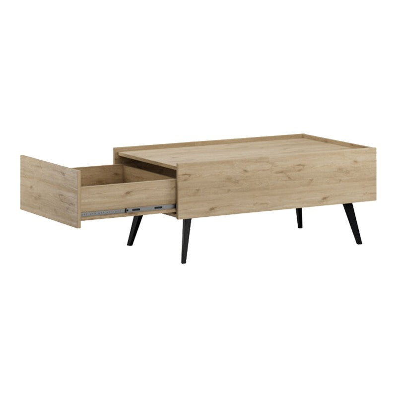 Table basse avec tiroir bois chêne 103x60x44 cm
