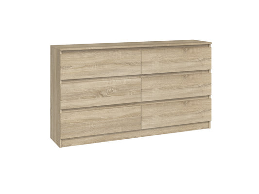 Commode IRINA 6 tiroirs 138 x75 x 40 cm Bois