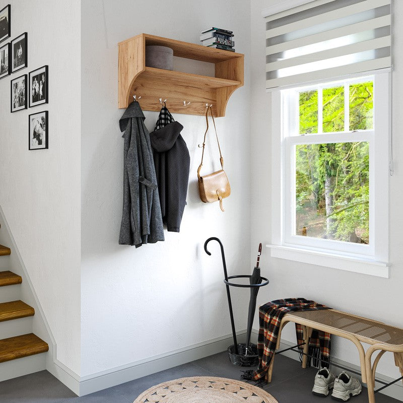 Porte manteau bois 80x28x40 cm