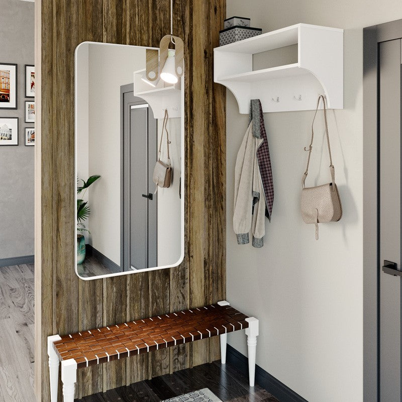 Porte manteau blanc 80x28x40 cm