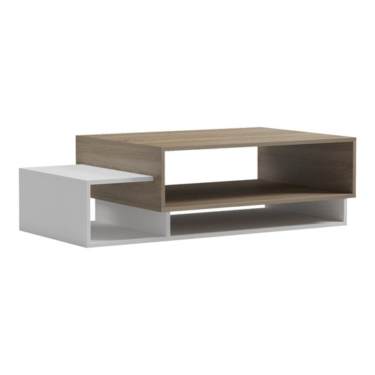 Table basse Dekost bois Sonoma blanc 105x50x32 cm