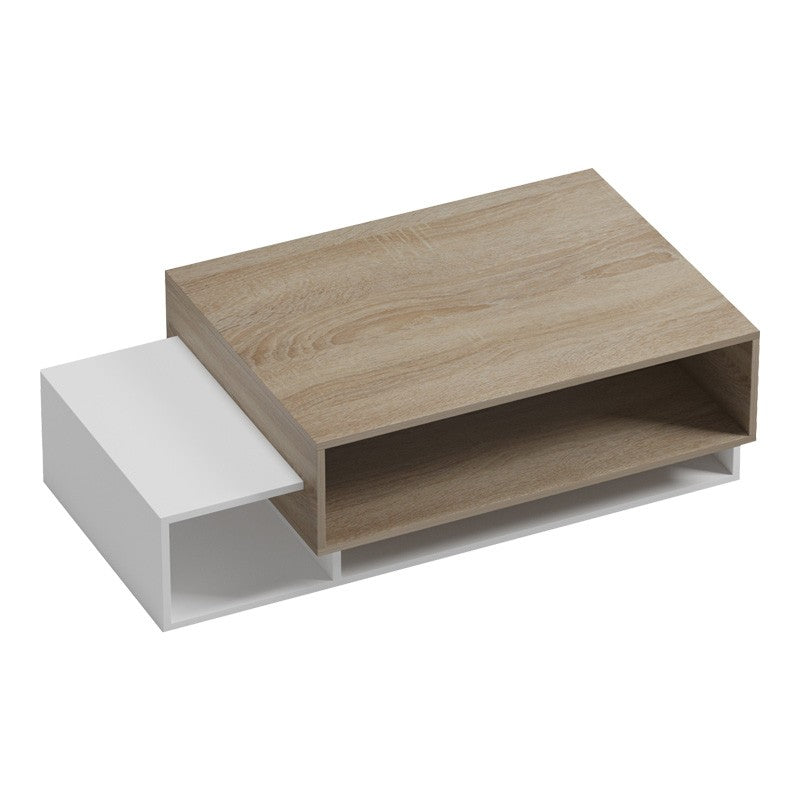 Table basse Dekost bois Sonoma blanc 105x50x32 cm