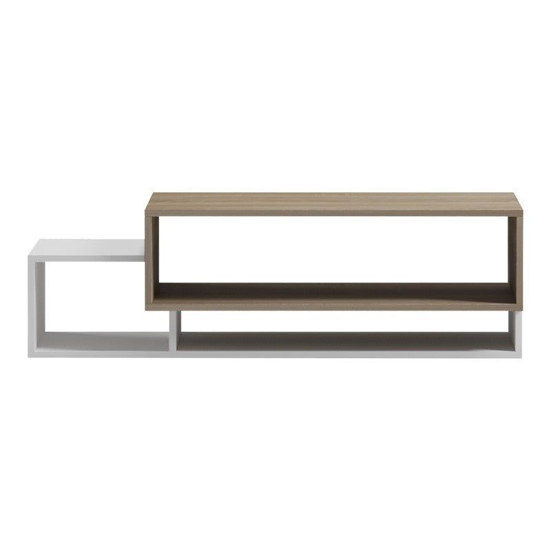 Table basse Dekost bois Sonoma blanc 105x50x32 cm