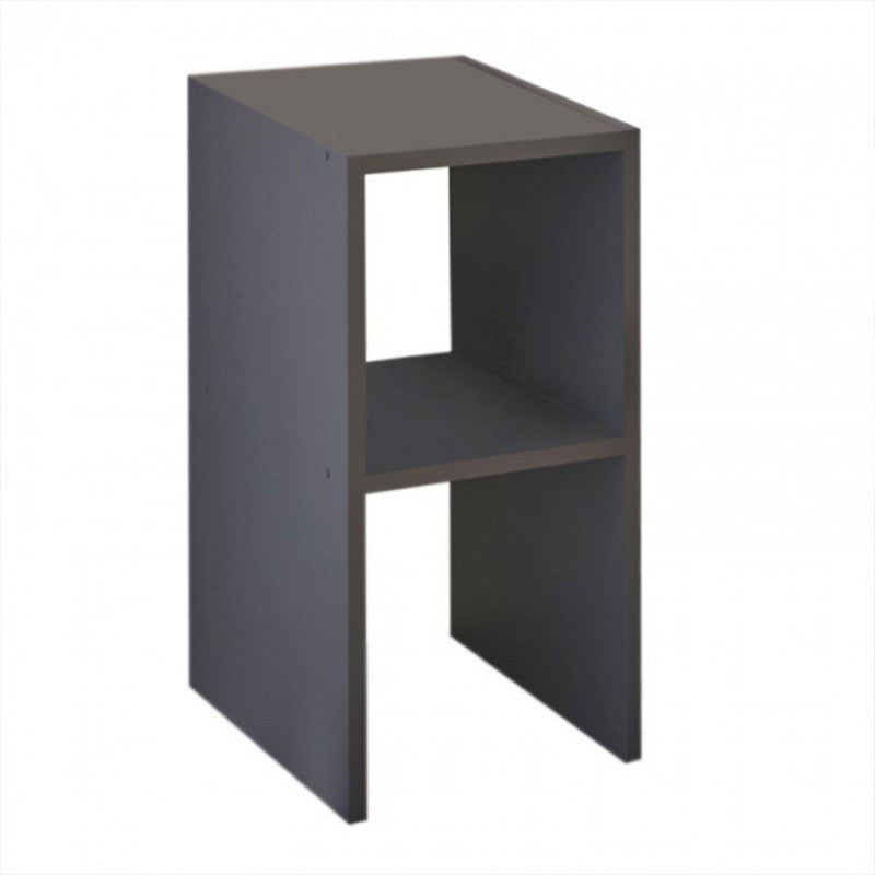Table de chevet en bois anthracite 30x30x60 cm