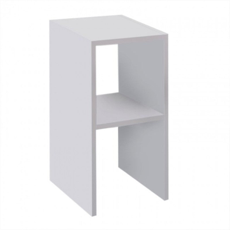 Table de chevet en bois blanche 30x30x60 cm
