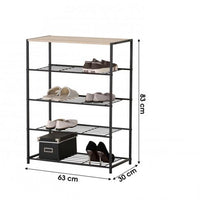 Meuble Etagere Range Chaussures 4 Niveaux 63x30xh83 cm