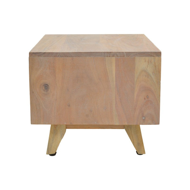 Table de chevet en bois  marron 40x40x35 cm
