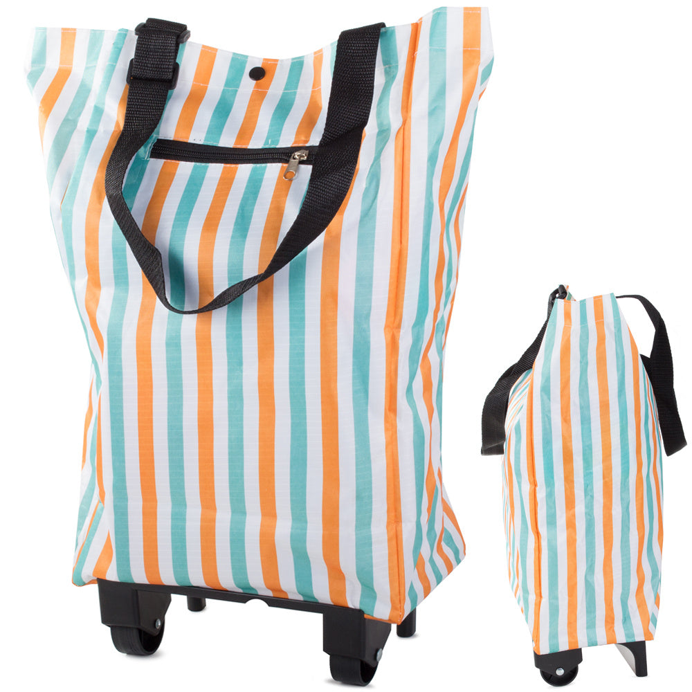 Chariot sac courses avec roulettes pliable