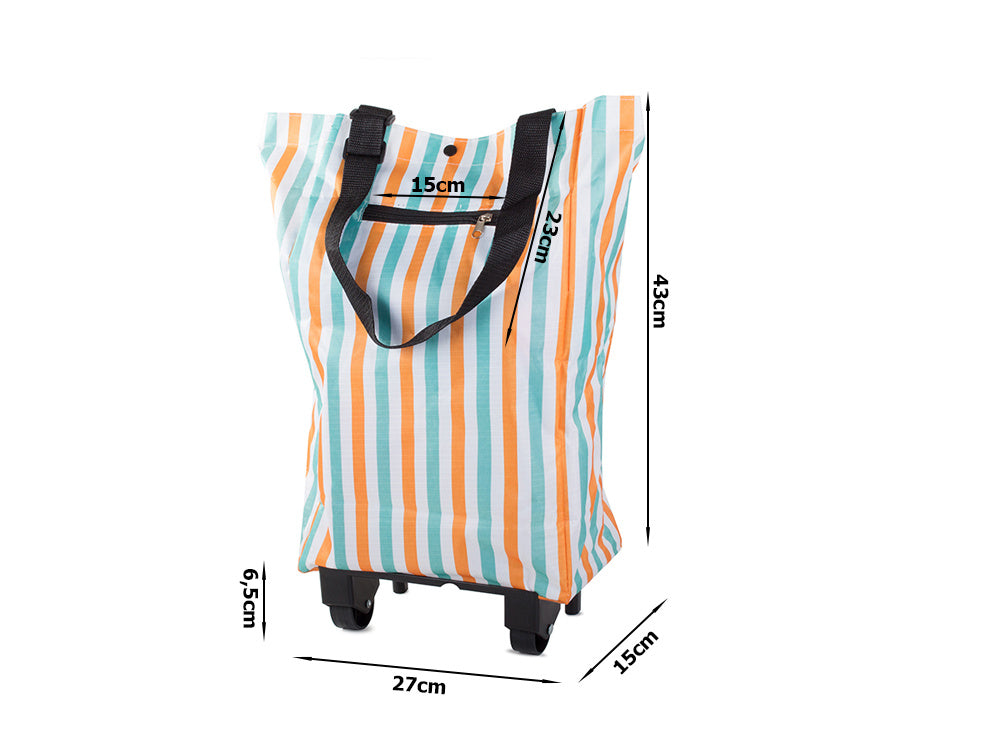 Chariot sac courses avec roulettes pliable