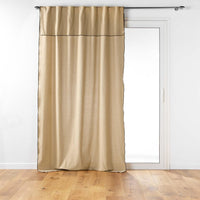 Rideau voilage surfilé passants cachés - Beige - 140x240 cm - Coton