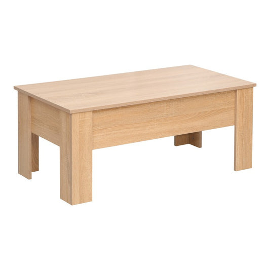 Table basse relevable bois chêne 100x50x42 cm
