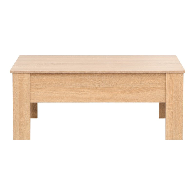 Table basse relevable bois chêne 100x50x42 cm