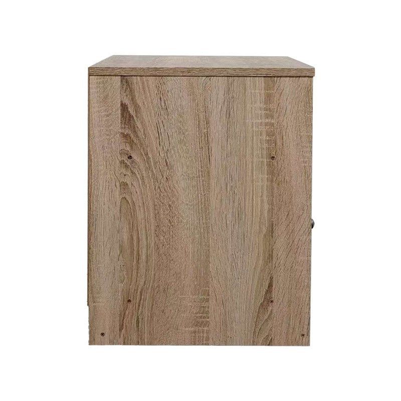 Table de chevet en bois avec porte marron Anthracite 40x40x50 cm