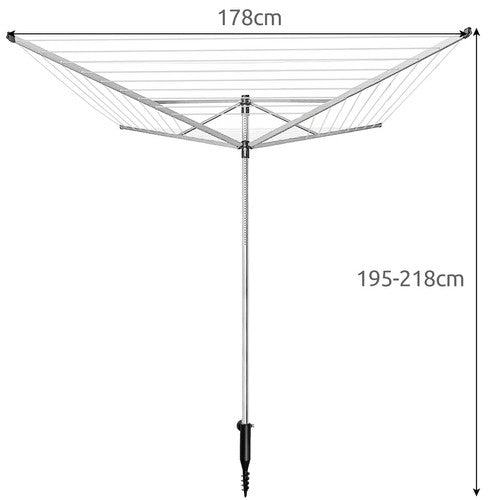 Etendoir séchoir a linge parapluie 50M pliable + ancrage