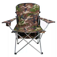 Chaise de pêche camping camo avec toit pliable