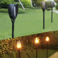 Lampe de jardin solaire - torche effet flamme  7 x 51 cm