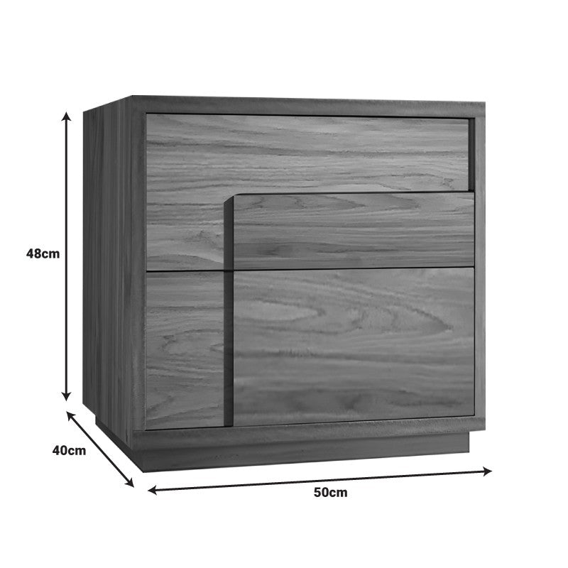 Table de chevet en bois marron 50x40x48 cm