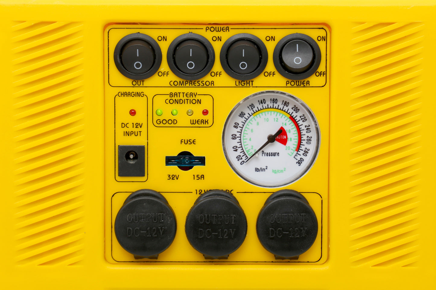 Démarreur multifonctions 4 en 1 : démarreur, compresseur, lampe torche
