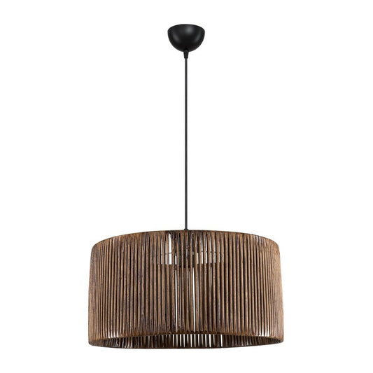 Suspension luminaire plafonnier abat jour marron 40x20 cm