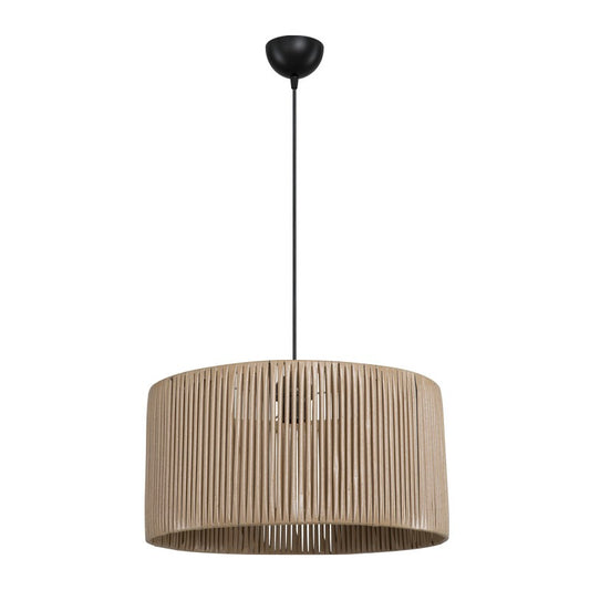 Suspension luminaire plafonnier abat jour naturel 40x20 cm