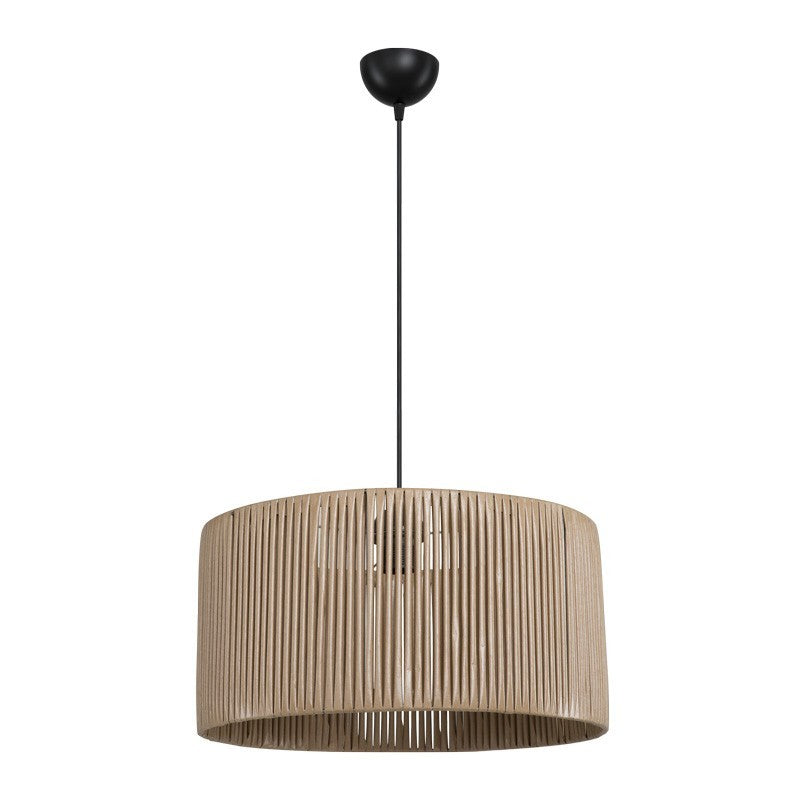 Suspension luminaire plafonnier abat jour naturel 40x20 cm