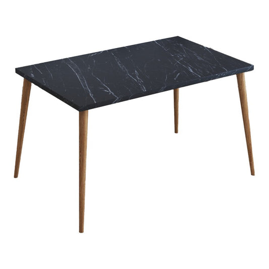 Table basse aspect marbre noir 70x45x42 cm