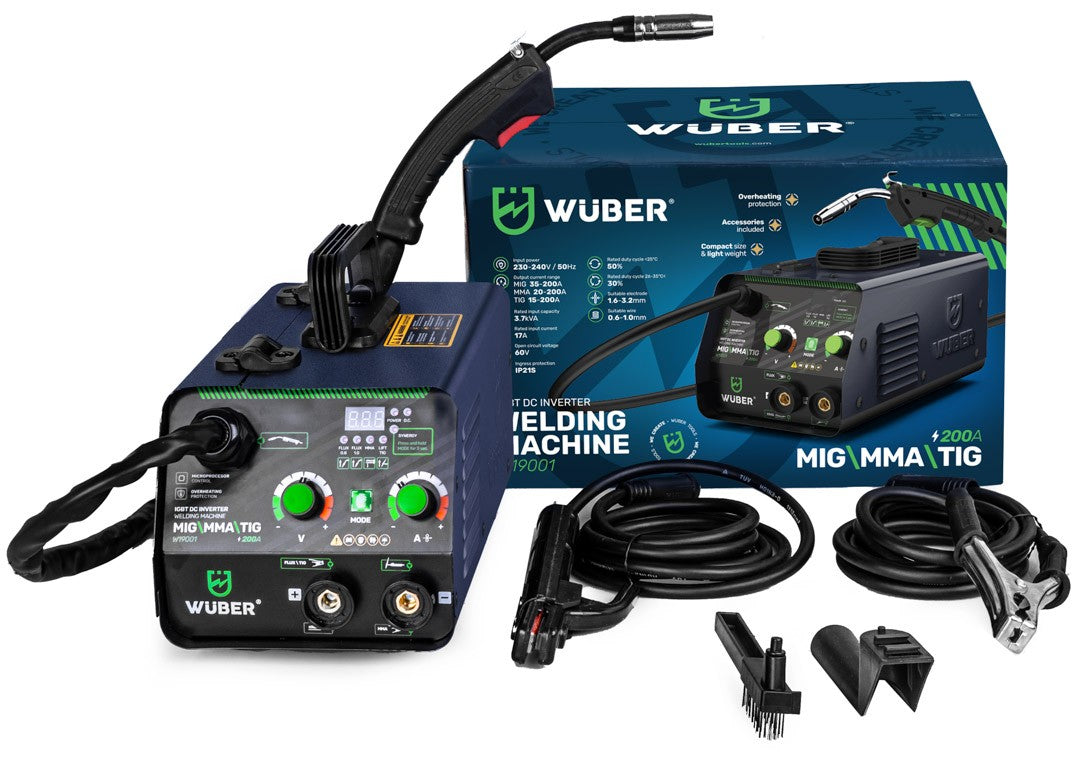 Machine poste  à souder à onduleur MIG FLUX MMA TIG Wuber