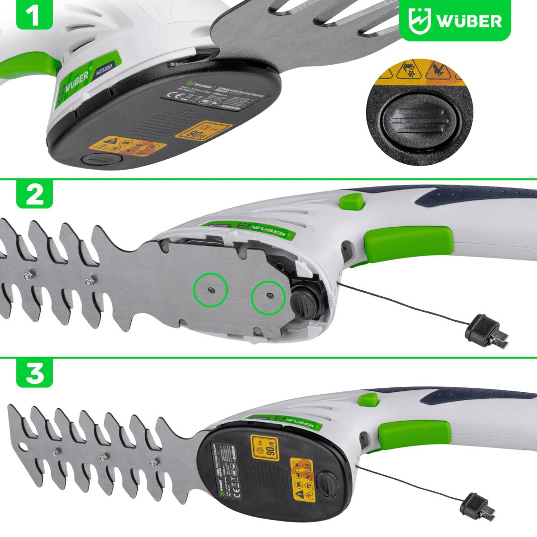 Mini Taille-haies et coupe-herbe sans fil Wuber 7,2 V