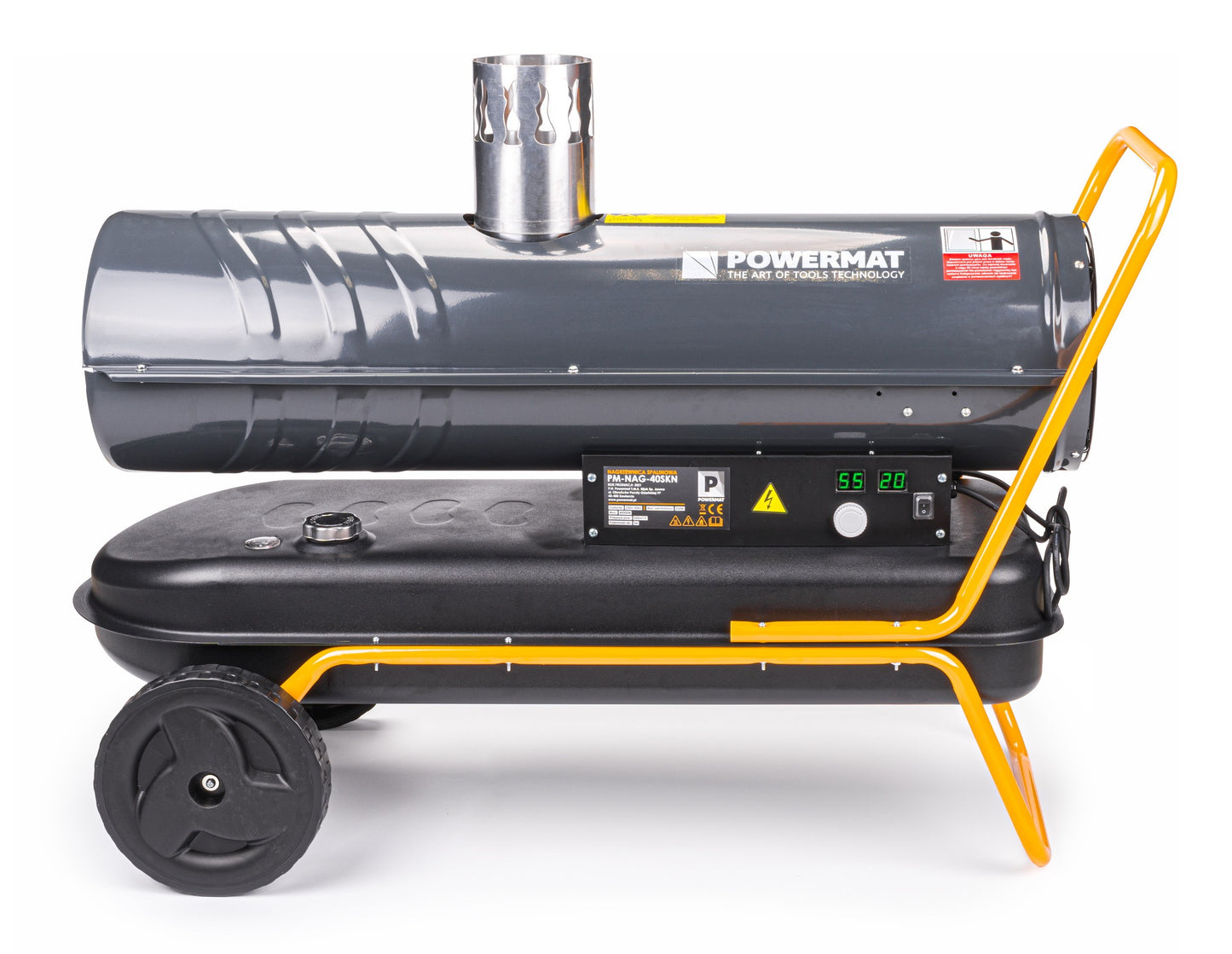 Canon à chaleur Chauffage chantier soufflant à combustion avec cheminée 40 kW