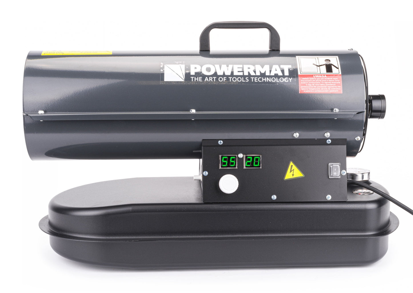 Canon à chaleur Chauffage soufflant à mazout écran LCD, 20 kW