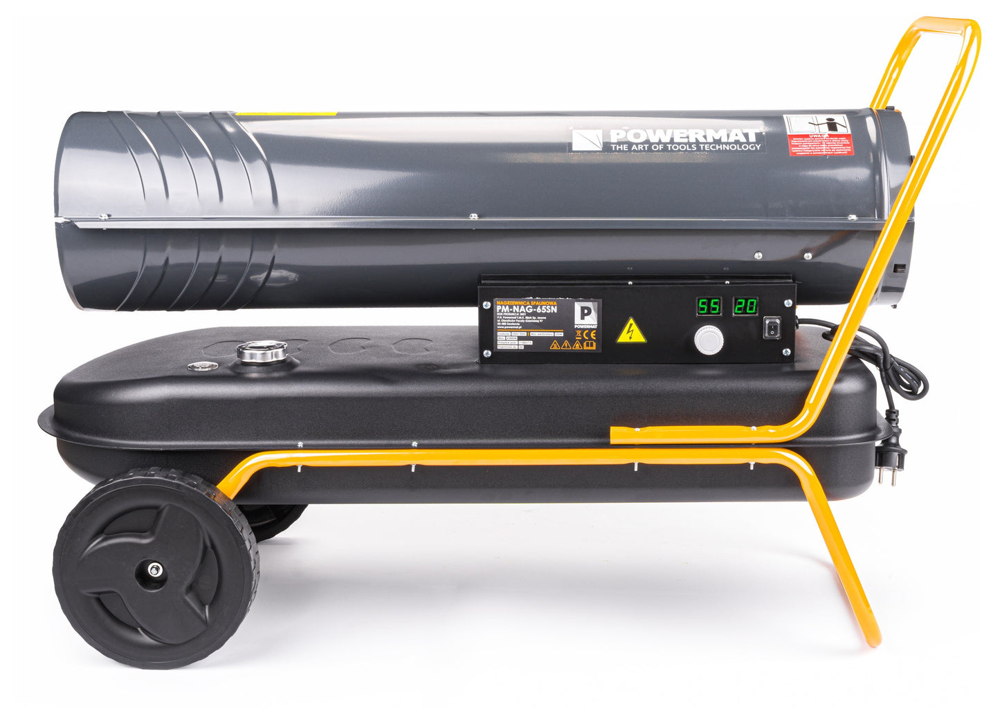 Canon à chaleur Chauffage soufflant à mazout, écran LCD, 65 kW