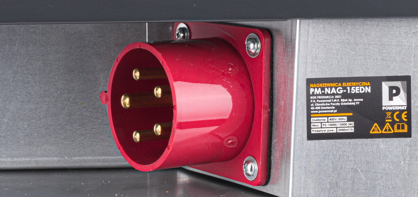 Chauffage RADIATEUR ÉLECTRIQUE VENTILATEUR 15 kW 400 V