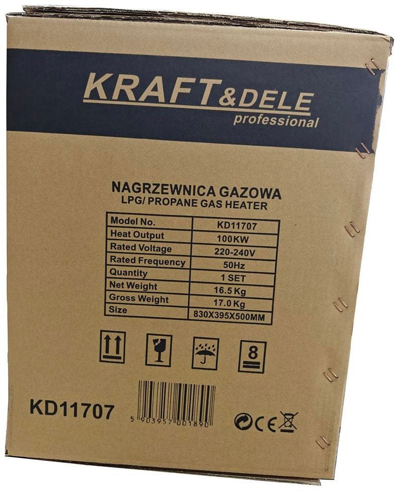 Canon à chaleur Chauffage chantier au gaz 100 kW + réducteur AUTOMAT