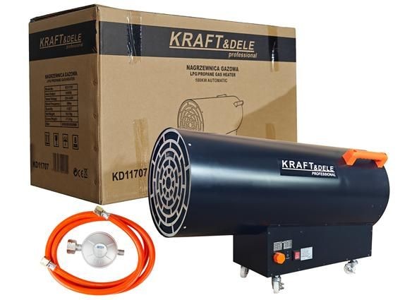 Canon à chaleur Chauffage chantier au gaz 100 kW + réducteur AUTOMAT