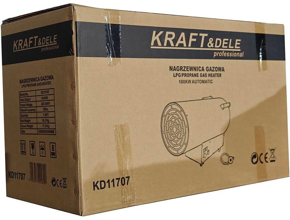 Canon à chaleur Chauffage chantier au gaz 100 kW + réducteur AUTOMAT