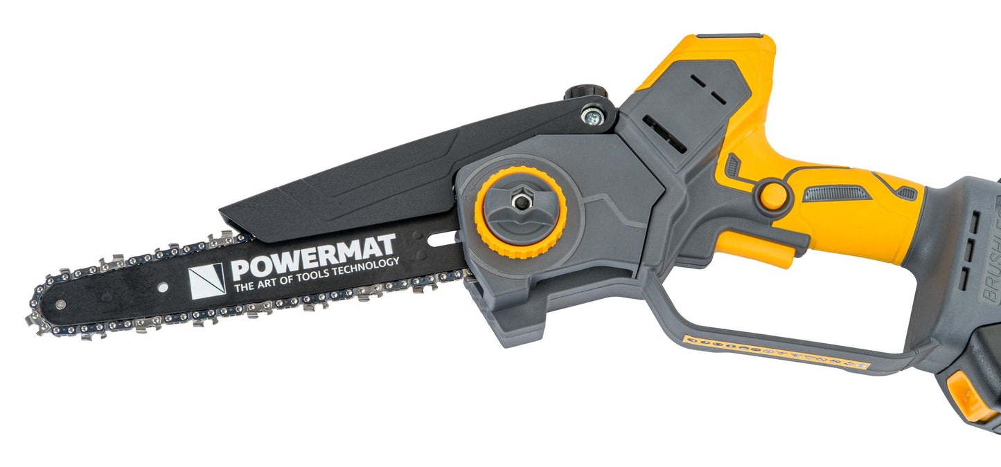 Mini tronçonneuse électrique  8"  21 V  2 batteries + acessoires