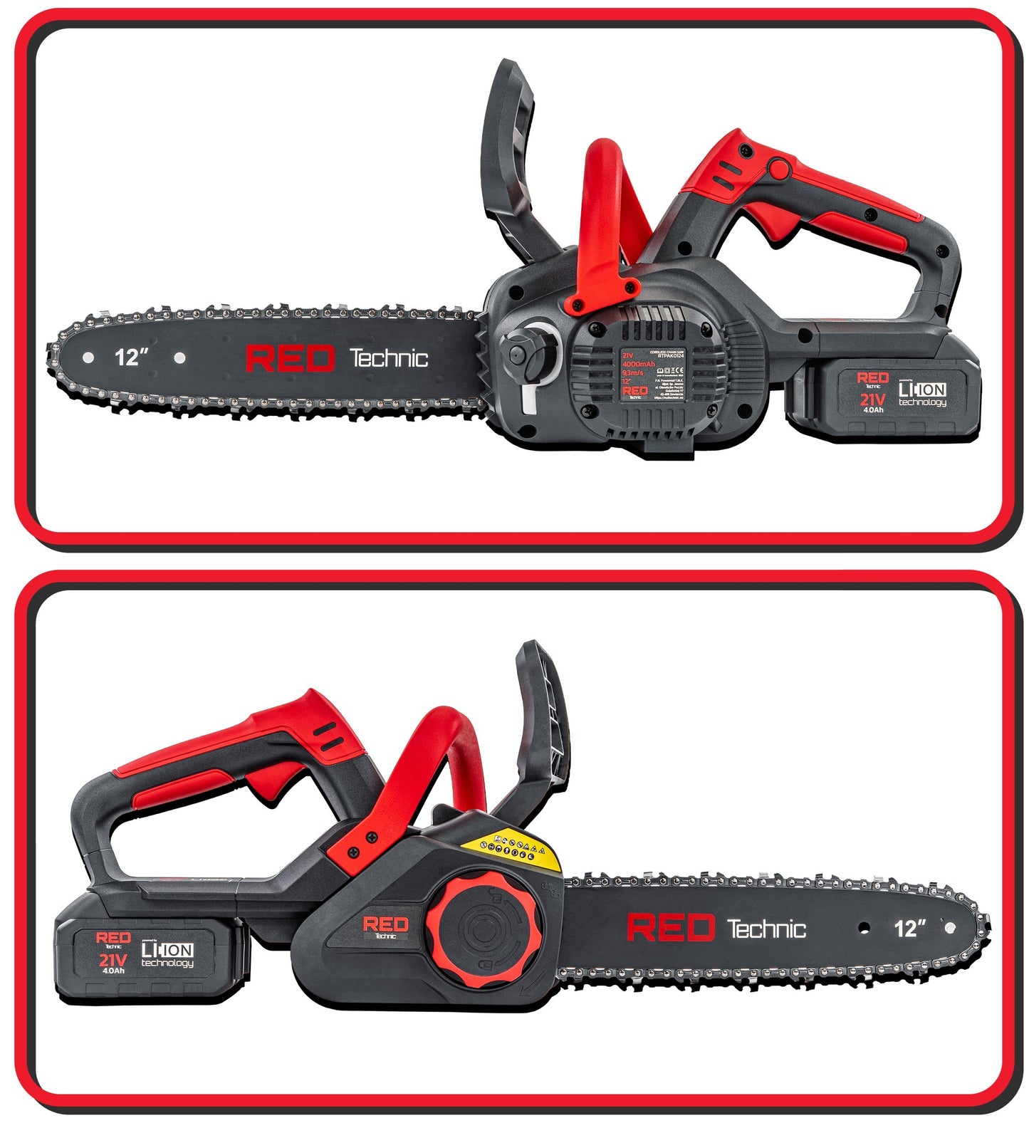 Tronçonneuse elecrique sur batterie 350W  30 cm  + 2 guides 2 batteries