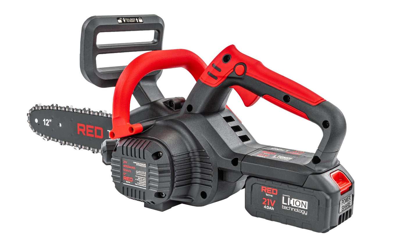 Tronçonneuse elecrique sur batterie 350W  30 cm  + 2 guides 2 batteries