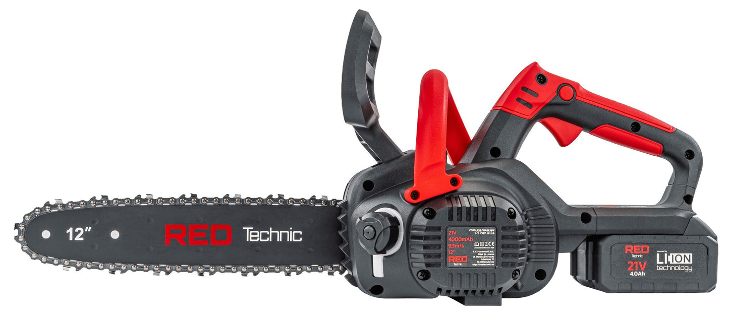 Tronçonneuse elecrique sur batterie 350W  30 cm  + 2 guides 2 batteries