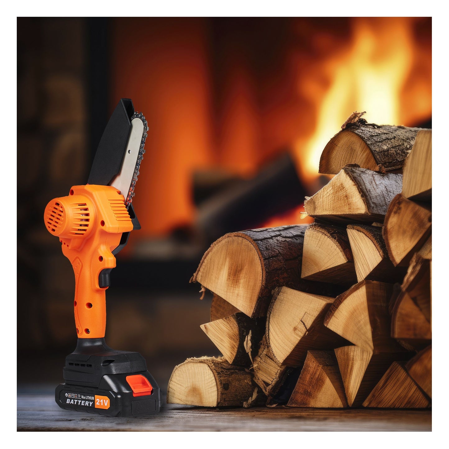 Ensemble Tronçonneuse électrique 2X batterie  4" 21V