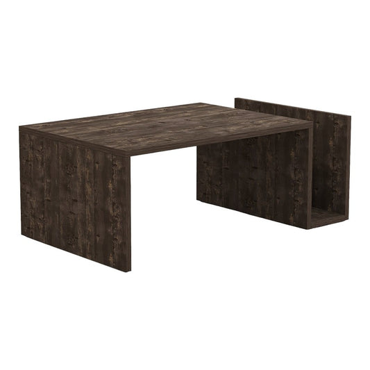 Table basse bois noyer foncé 86,8 x 50 x 32,4 cm