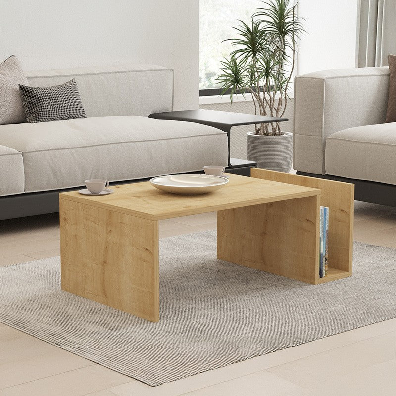 Table basse bois chêne 86,8 x 50 x 32,4 cm