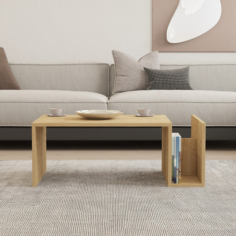Table basse bois chêne 86,8 x 50 x 32,4 cm