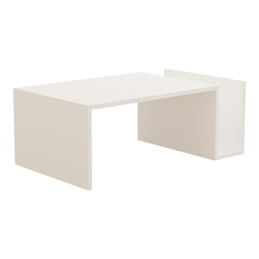 Table basse blanche 86,8 x 50 x 32,4 cm
