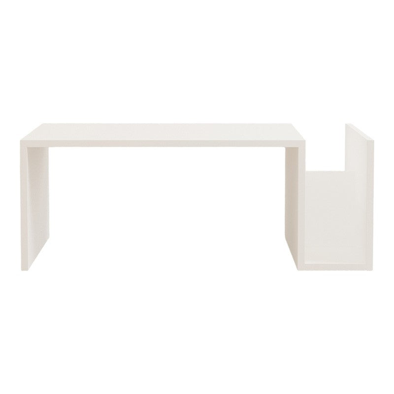 Table basse blanche 86,8 x 50 x 32,4 cm