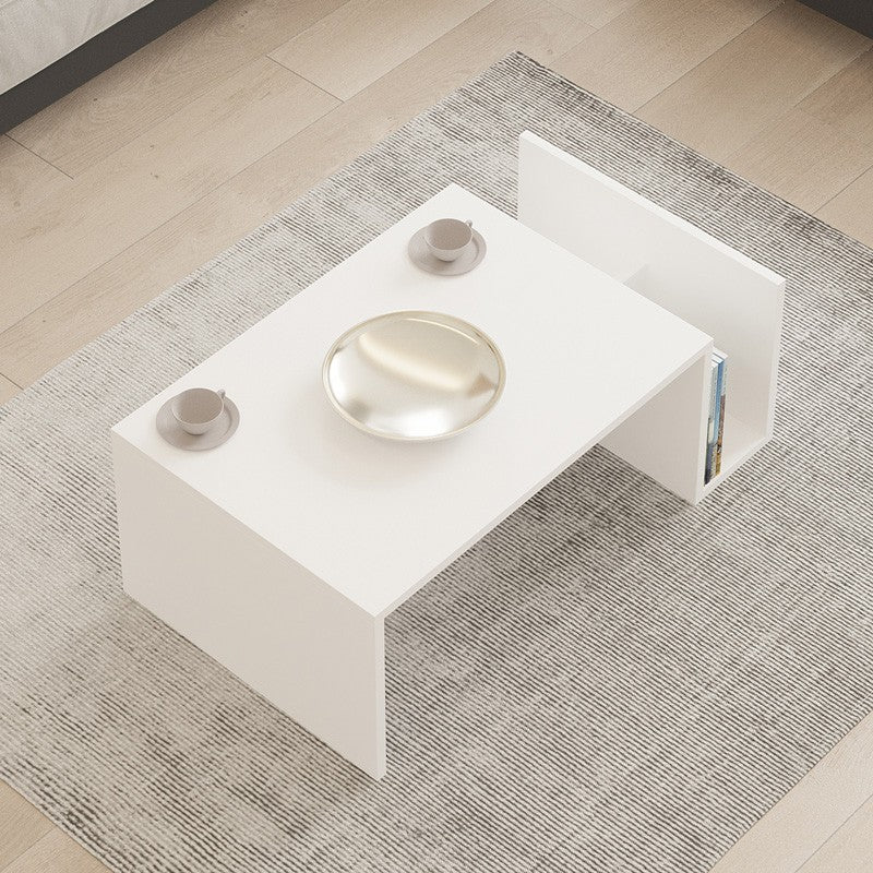 Table basse blanche 86,8 x 50 x 32,4 cm