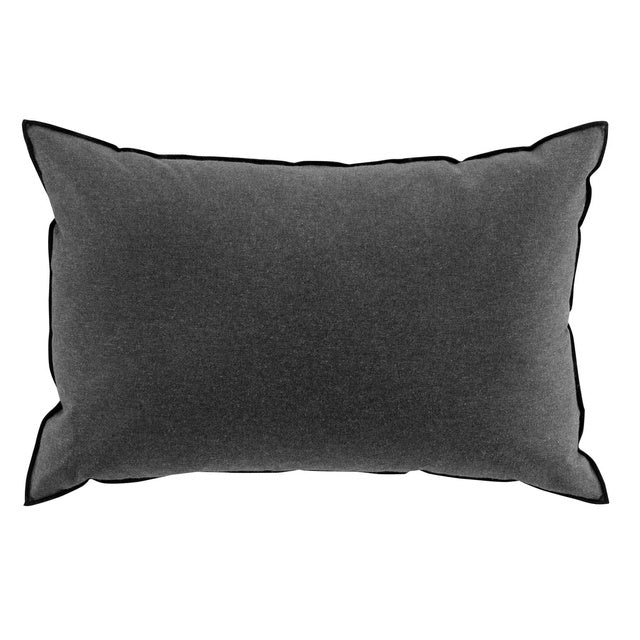 COUSSIN DEHOUSSABLE SURJET 40x60 CM COTON RECYCLE UNI MISTRALINE ANTHRACITE